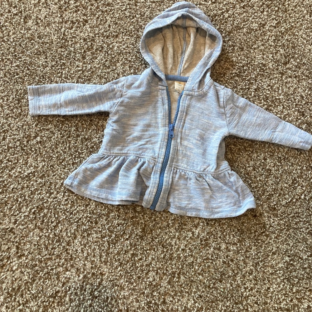 Baby girls Tucker and Tate blue zip up sweater size 6 months